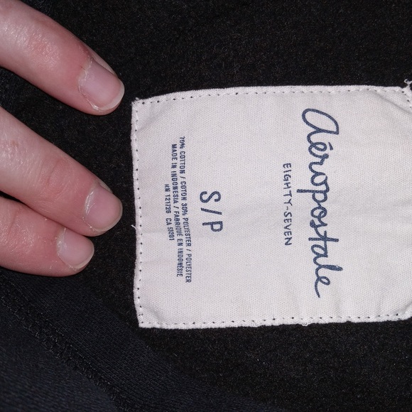 Aeropostale Black Sweatshirt with White and Pink Accents NWOT Size Small - Picture 7 of 8